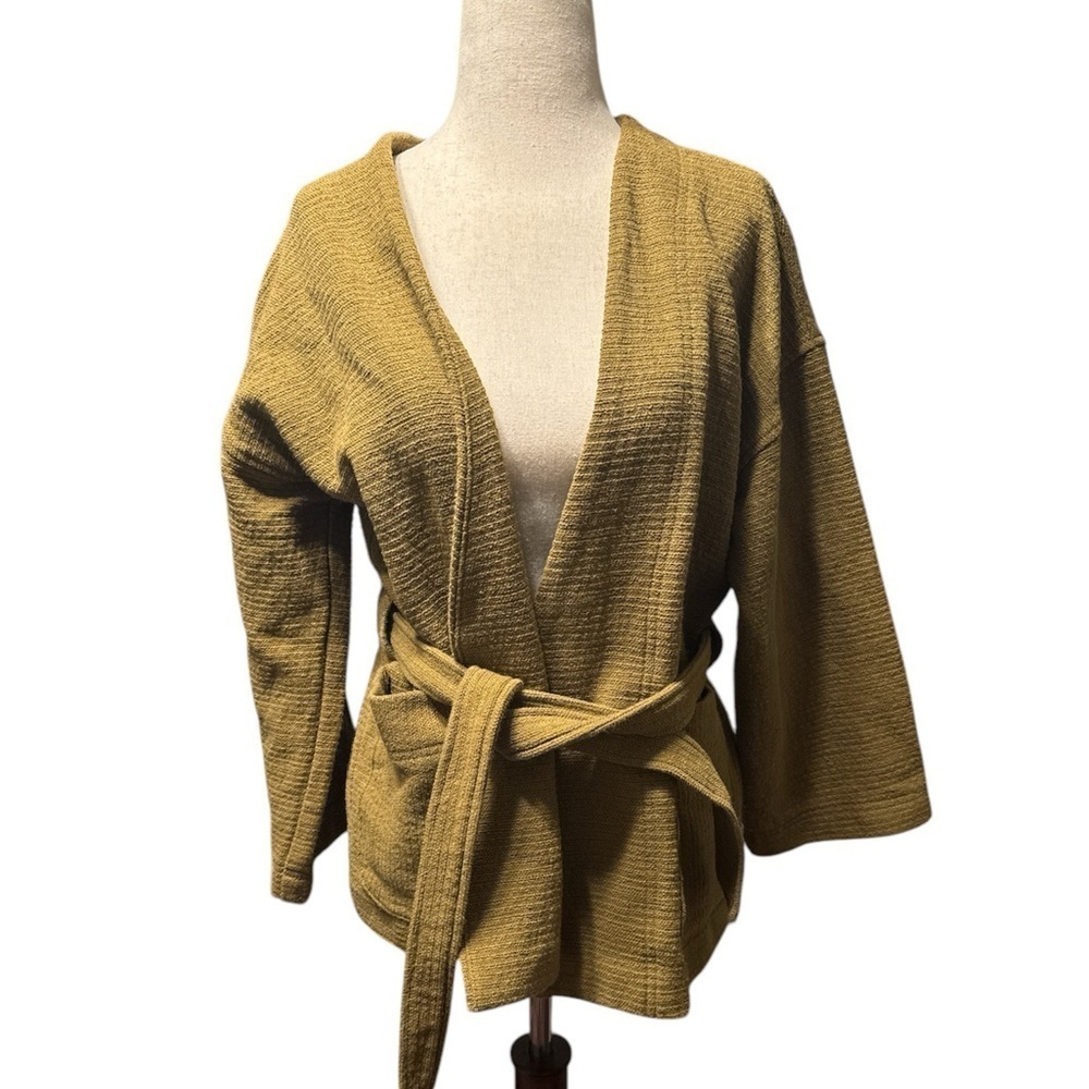 Madewell Texture & Thread Wrap Jacket in Spiced Olive - Picture 6 of 9
